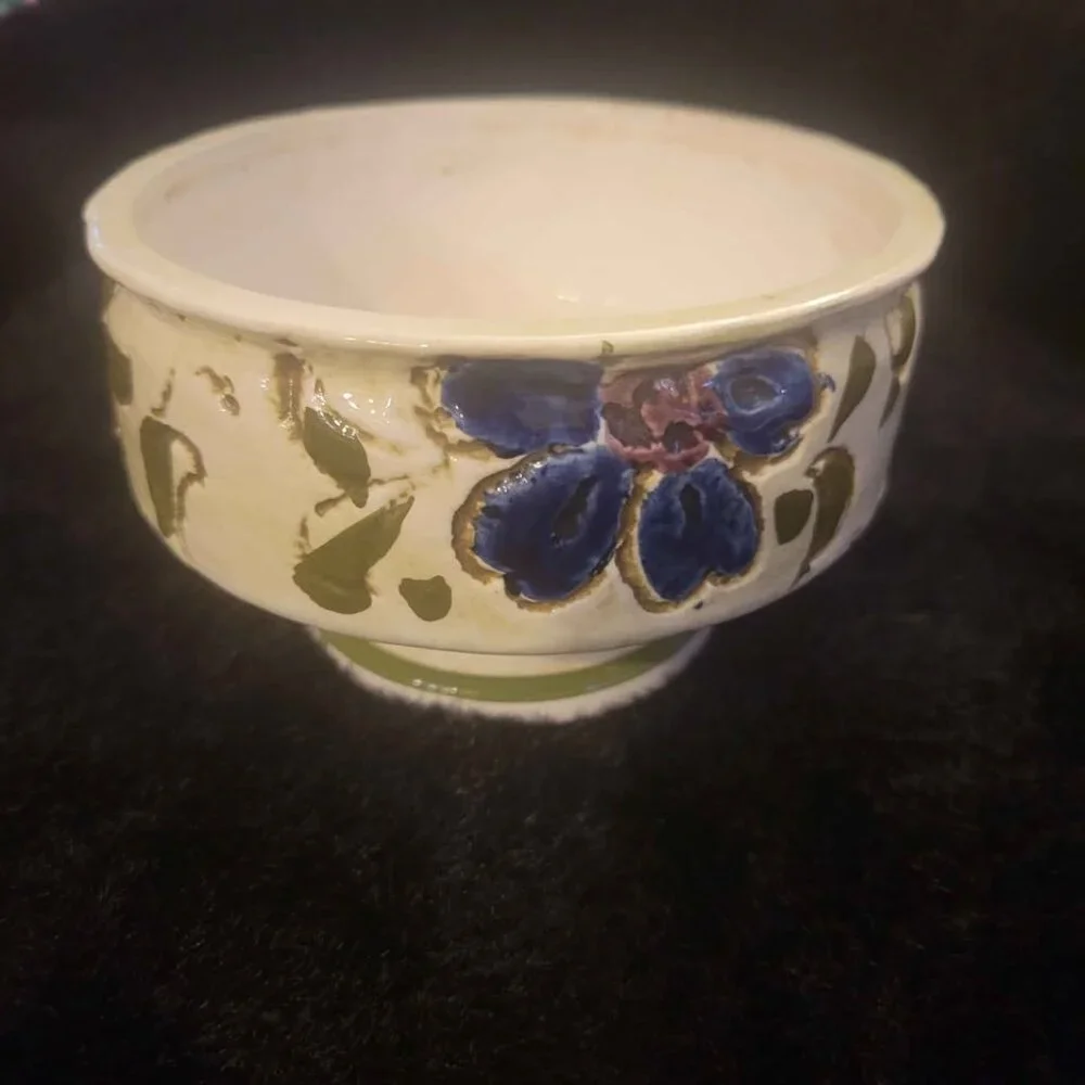 Vintage, Hand-Painted Ceramic Planter By Napcoware, Imported From Japan